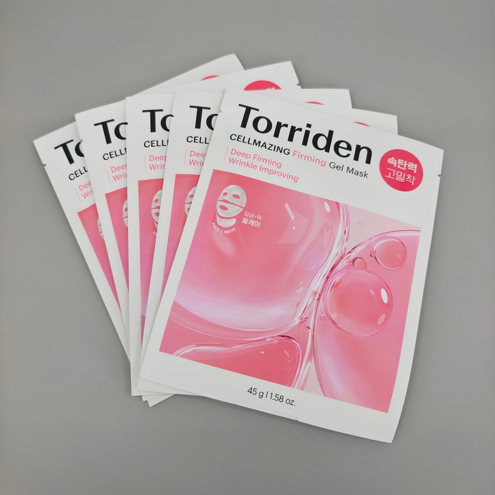 Torriden Cellmazing Firming Gel Mask 5 Pack 5D Collagen Wrinkle Care Beauty NEW